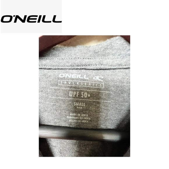 NWT ONeill Gray Long Sleeve Hooded PullOver UPF 50+ Sun Protection - Picture 4 of 6